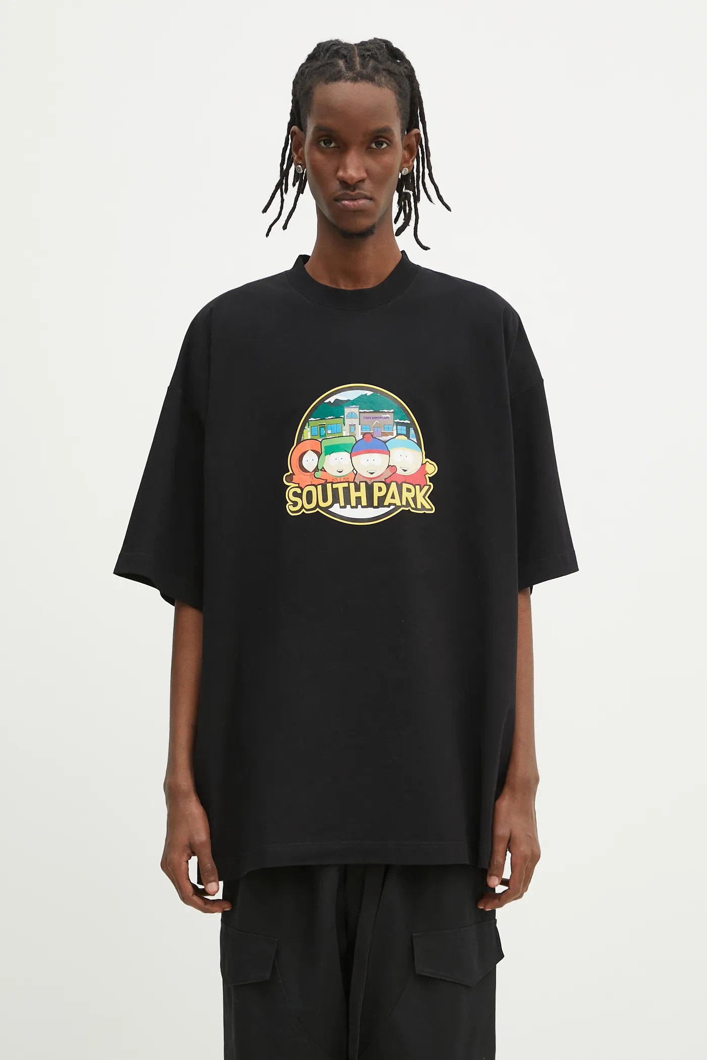 Tシャツ・カットソー VETEMENTS SS25 'Southpark' T-shirt (UA66TR610B BLACK) VETEMENTS cotton t-shirt Southpark Oversized PRM EU