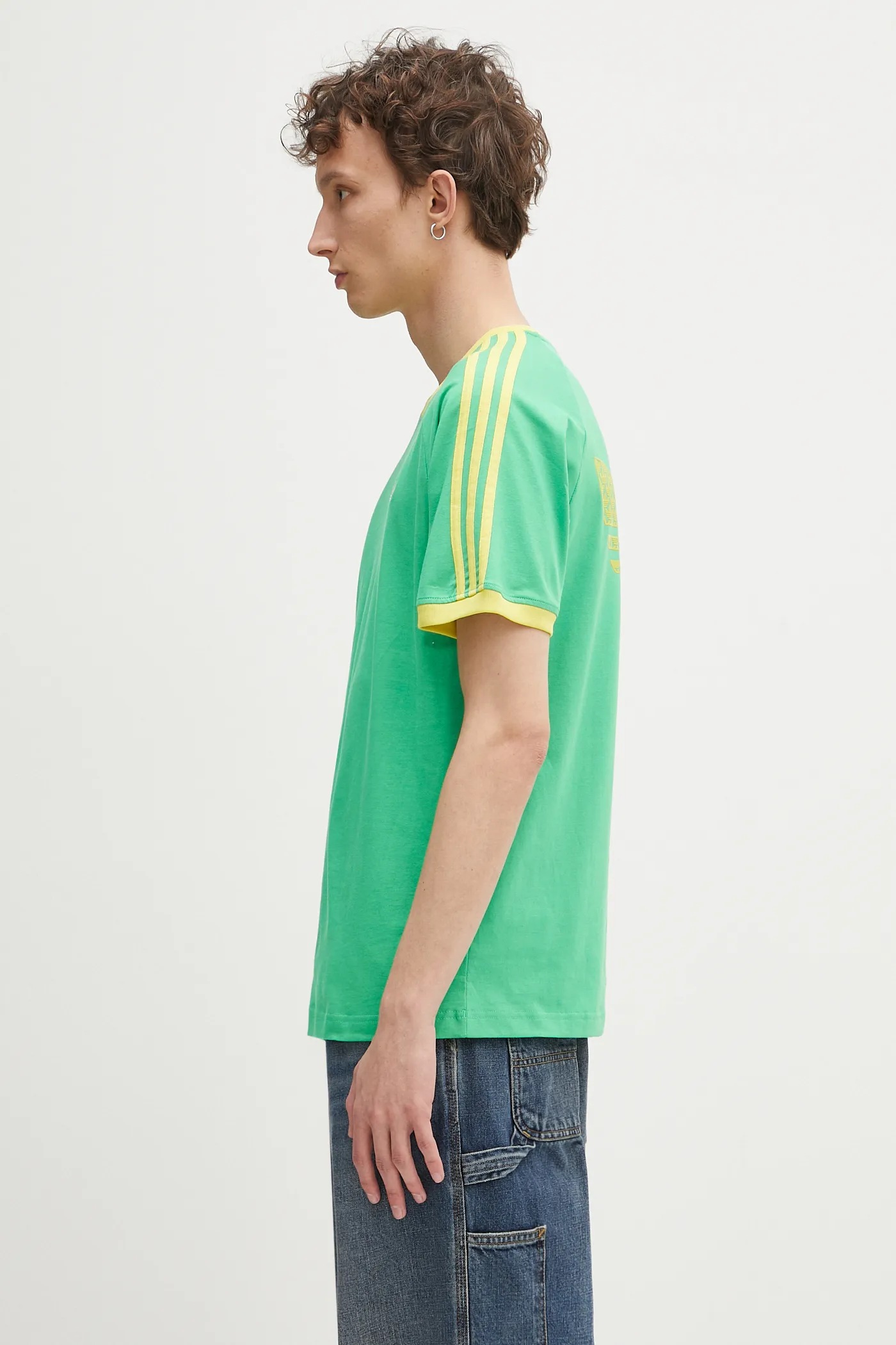 adidas Originals cotton t-shirt Q2 Monogram Cal green color smooth