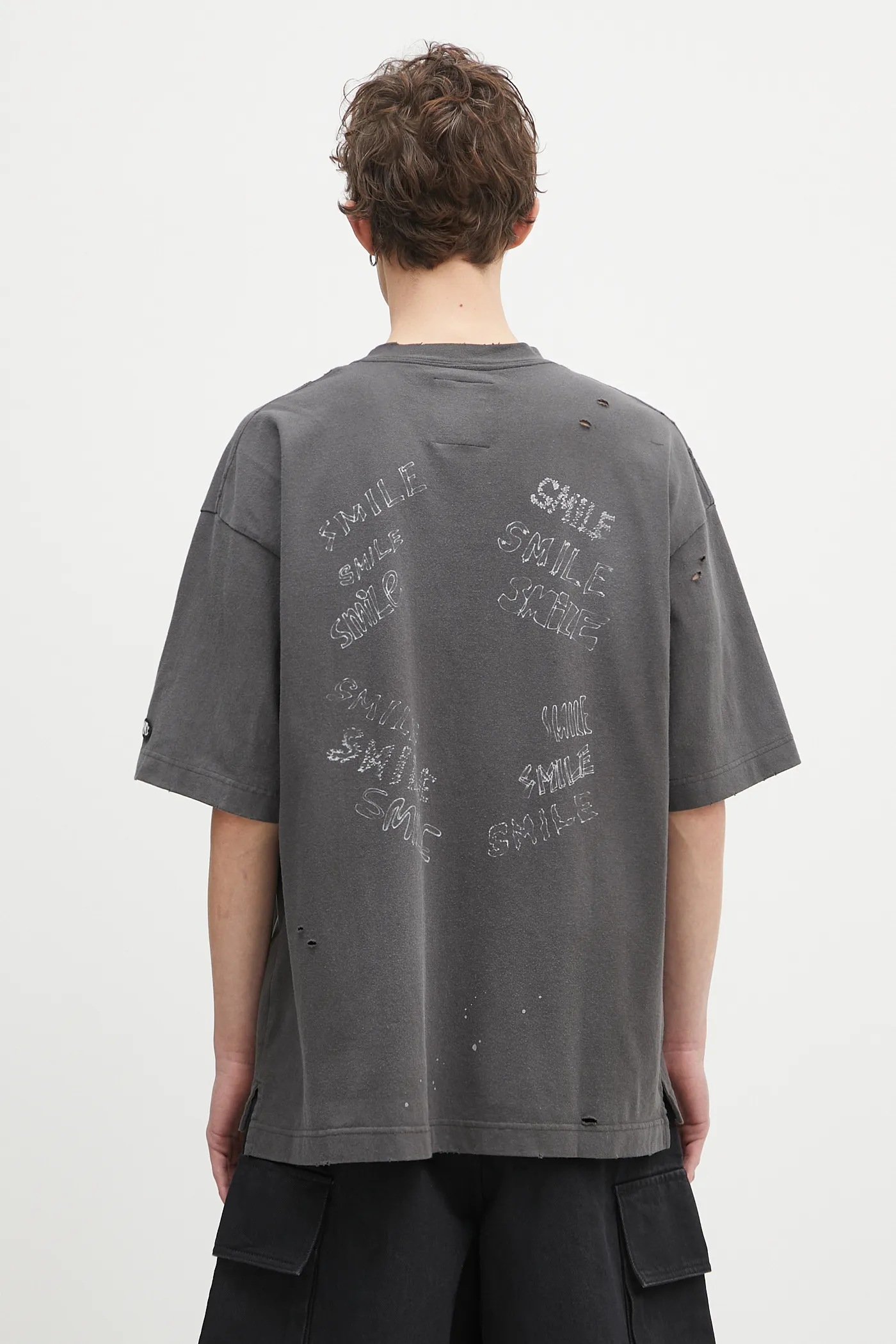 Tシャツ・カットソー MIHARAYASUHIRO SS25 Vintage shirt (J14SH187 BLACK) Maison MIHARA YASUHIRO cotton t-shirt Distressed Tee PRM EU