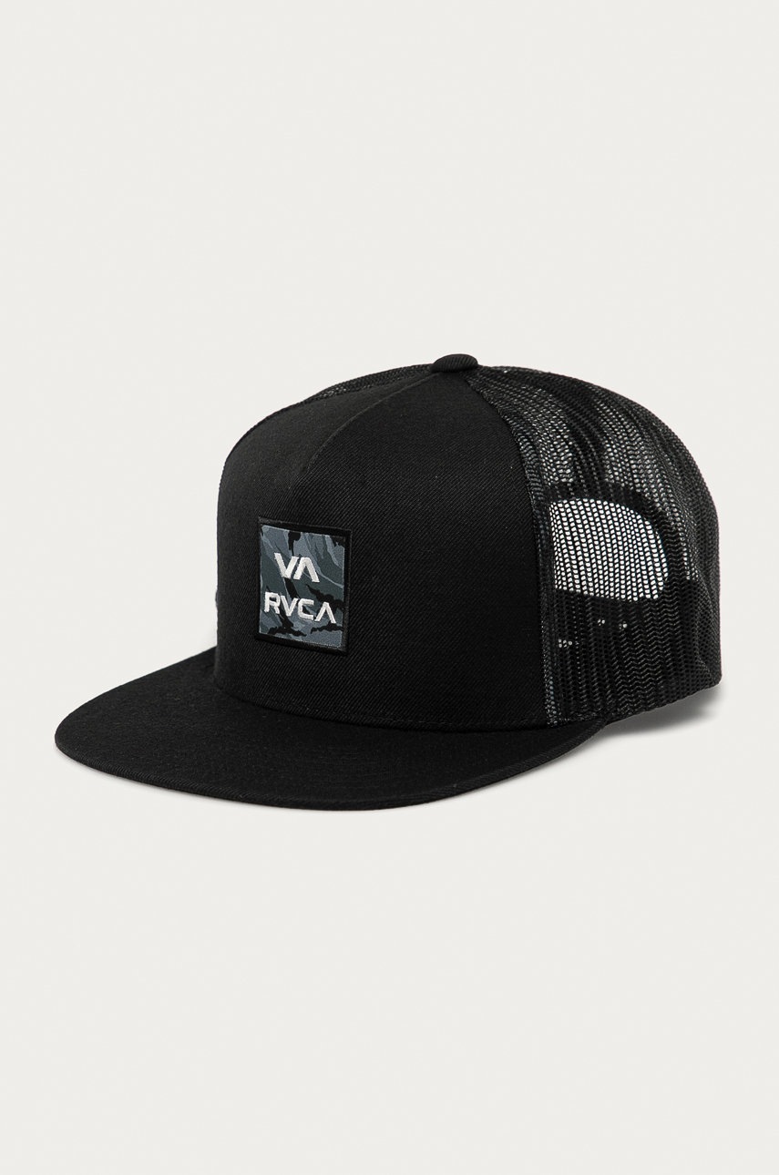 Кепка RVCA колір чорний з аплікацією 