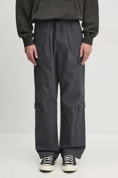 thisisneverthat cotton trousers BDU Pant gray color TN243WPARP02
