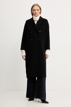 meee様 Weekend Max Mara płaszcz z dodatkiem wełny ZUFOLO kolor czarny