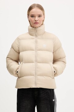 Куртка adidas Originals Short Puffer цвет бежевый зимняя JX2947