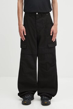 Rick Owens DRKSHDW cotton trousers Stefan Cargo black color