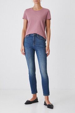 デニム・ジーパン   Women's Skinny Bootfit Rinse Denim J2246701AP Jeansy damskie slim z efektem sprania kolor granatowy - MEDICINE
