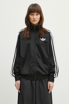 adidas Originals sweatshirt Firebird women's black color with an