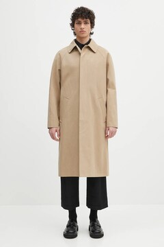 remake beige×black coat A.P.C. linen blend coat Mac Edouard beige color COGXT.M01549 at PRM US