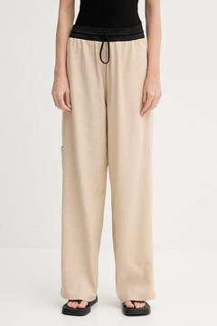 M.M.C. Leggings Premaman Donna | Bianco Taglia M | Cotone Morbido Con Fascia Elastica