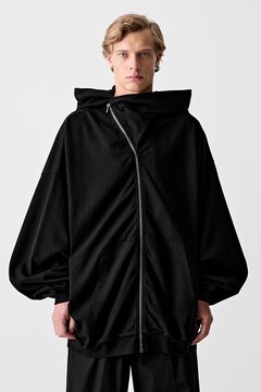 Rick Owens DRKSHDW Mountain Hun zip-up hoodie cotton Men's PRM EU