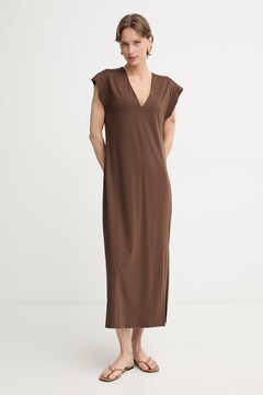 マロンロロミ Weekend Max Mara платье MIRTO коричневое однотонное 2615621052600
