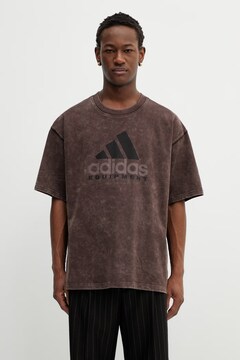 adidas Originals cotton t-shirt Equipment Tee brown color with a