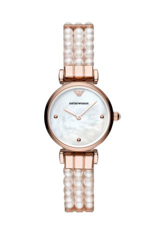 Часовник Emporio Armani дамски в бяло
