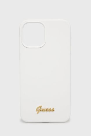 Puzdro na mobil Guess iPhone 12 Pro Max biela farba