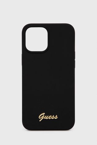 Puzdro na mobil Guess iPhone 12 Pro Max čierna farba