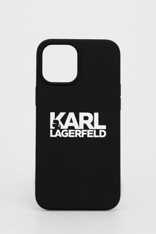 Puzdro na mobil Karl Lagerfeld iPhone 12 Pro Max čierna farba