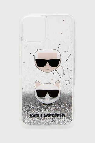 Puzdro na mobil Karl Lagerfeld iPhone 12/12 Pro strieborná farba