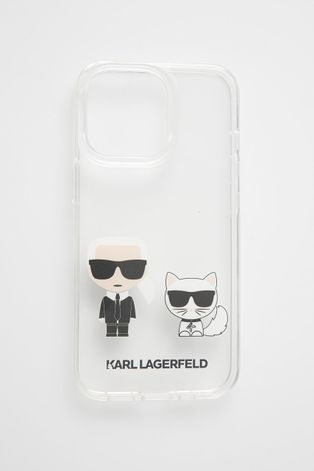 Karl Lagerfeld Etui na telefon iPhone 13 Pro kolor transparentny