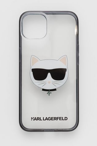 Obal na telefon Karl Lagerfeld pruhledná barva iPhone 13