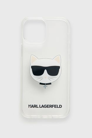 Obal na telefon Karl Lagerfeld pruhledná barva iPhone 13 Mini