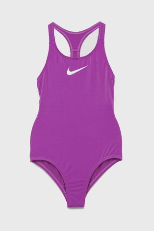 Nike Kids strój kąpielowy dziecięcy kolor fioletowy