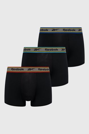 Reebok Bokserki (3-pack) męskie kolor czarny