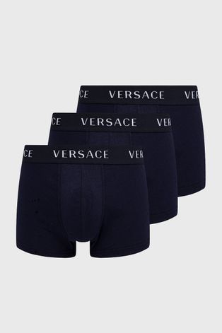 Боксерки Versace (3 чифта) мъжки в тъмносиньо