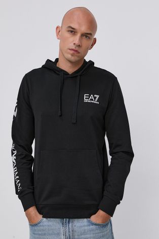 Μπλούζα EA7 Emporio Armani ανδρική, χρώμα: μαύρο