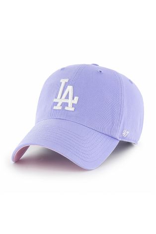 Кепка 47brand Los Angeles Dodgers колір фіолетовий з аплікацією