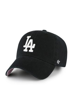 Кепка 47brand Los Angeles Dodgers колір чорний з аплікацією