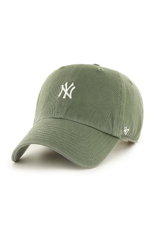 Кепка 47brand New York Yankees колір сірий з аплікацією