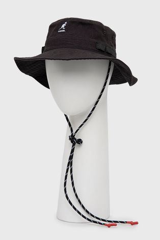 Бавовняний капелюх Kangol колір чорний з бавовни