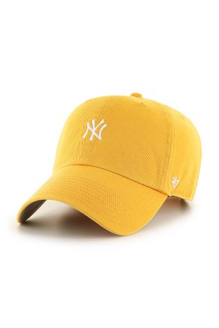 Кепка 47brand New York Yankees колір жовтий з аплікацією
