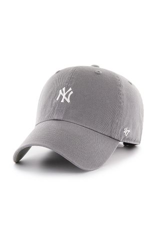 Кепка 47brand New York Yankees цвет серый с аппликацией