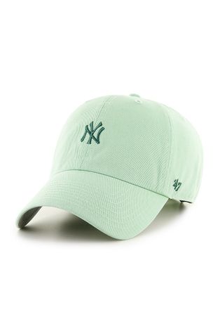 Кепка 47brand New York Yankees колір зелений з аплікацією