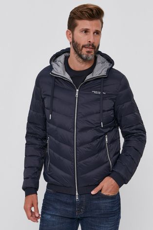 Пухова куртка Armani Exchange чоловіча колір синій зимова