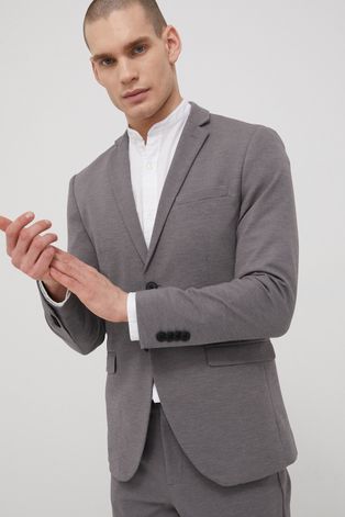 Піджак Premium by Jack&Jones чоловіча колір сірий