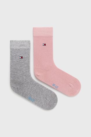 Дитячі шкарпетки Tommy Hilfiger колір рожевий