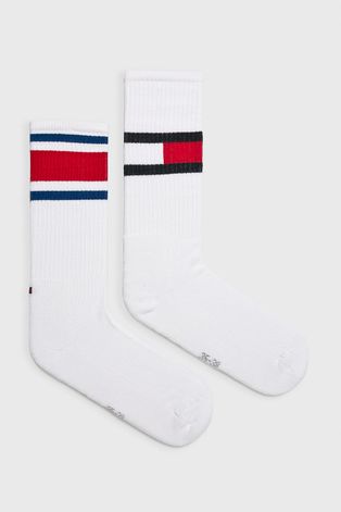 Dětské ponožky Tommy Hilfiger bílá barva