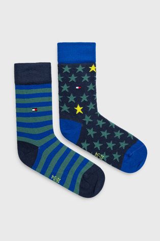 Дитячі шкарпетки Tommy Hilfiger колір зелений