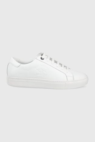 Δερμάτινα παπούτσια Paul&Shark χρώμα: άσπρο