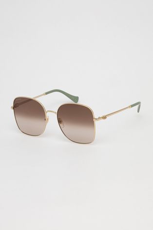 Сонцезахисні окуляри Gucci жіночі колір золотий