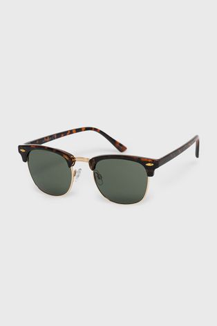 Сонцезахисні окуляри Jack & Jones чоловічі колір коричневий
