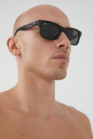 Γυαλιά Ray-Ban ανδρικά, χρώμα: μαύρο