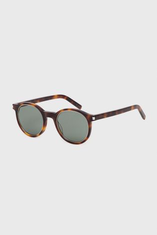 Saint Laurent okulary przeciwsłoneczne kolor brązowy