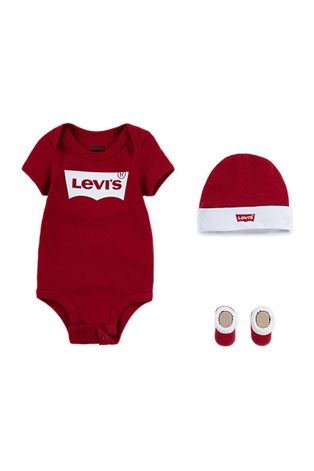 Комплект за бебета Levi's в червено
