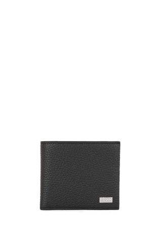 Δερμάτινο πορτοφόλι Boss ανδρικo, χρώμα: μαύρο