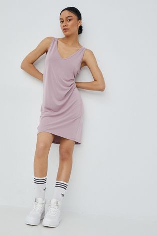 Vero Moda sukienka kolor fioletowy mini prosta