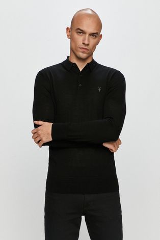 AllSaints - Блуза с дълъг ръкав Mode Merino LS Polo