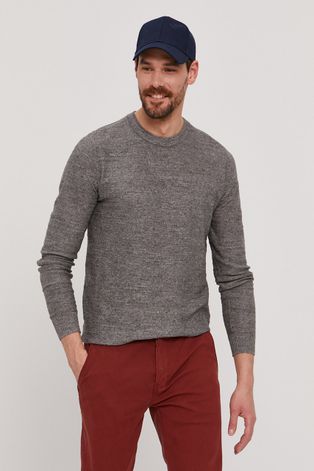 Selected Sweter męski kolor szary