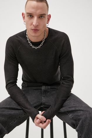 Бавовняний светер Only & Sons чоловіча колір чорний